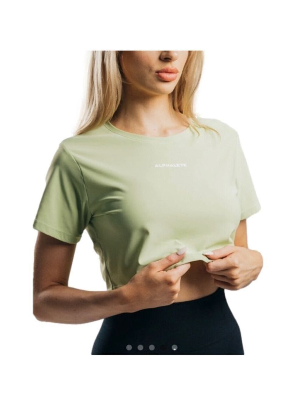 Alphalete Signature Mesh Crop Top Women's Short Sleeve